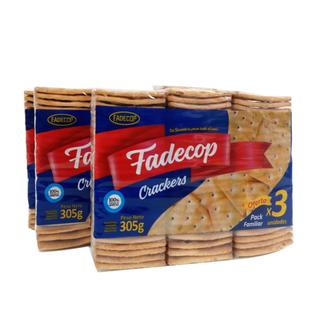 Galletitas FADECOOP Crackers (pack x 3) 305 gr